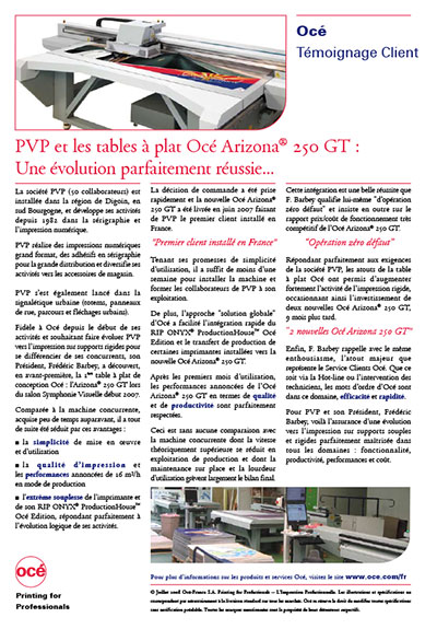 OCE témoignage PVP (juillet 2008)